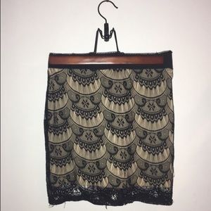 Mini skirt lace like